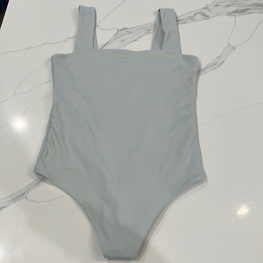 A&F Square Neck Bodysuit mint green medium